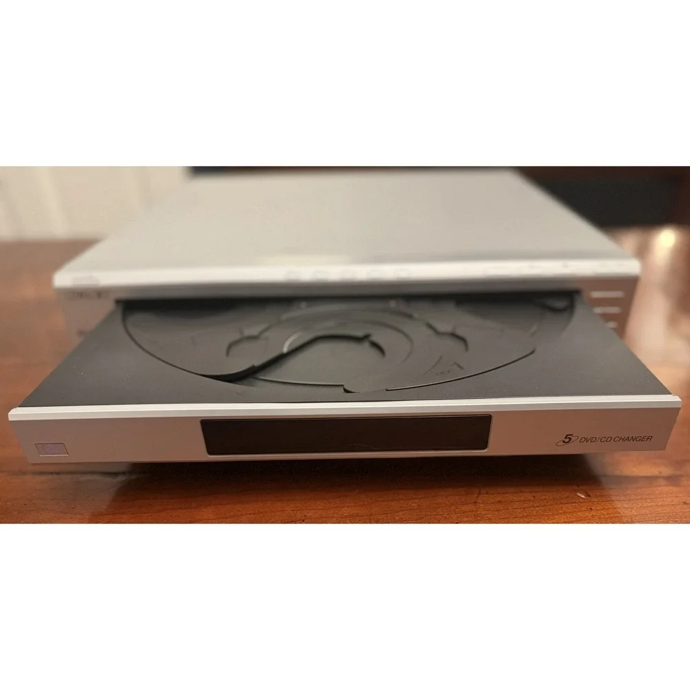 Vintage Sony DVP-NC60P 5-Disc DVD CD Carousel Changer Player Silver No Remote